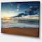 Designart - Sunrise and Glowing Waves in Ocean - Seascape Canvas Art Print